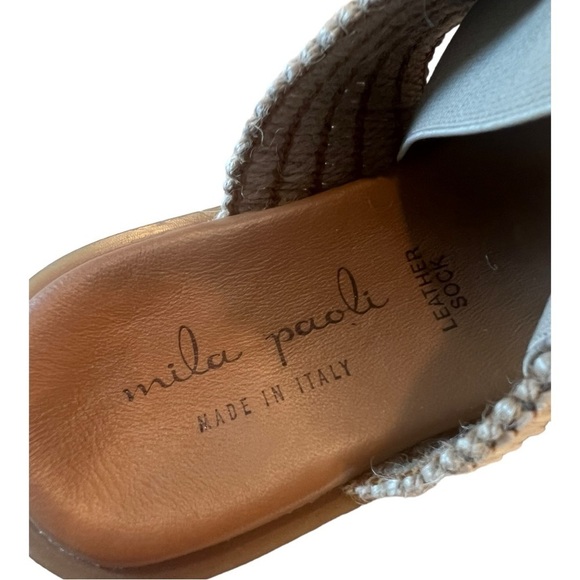 MILA PAOLI Made in Italy Double-Band Slingback Sandals Pink Tan Womens 8 - Picture 13 of 13